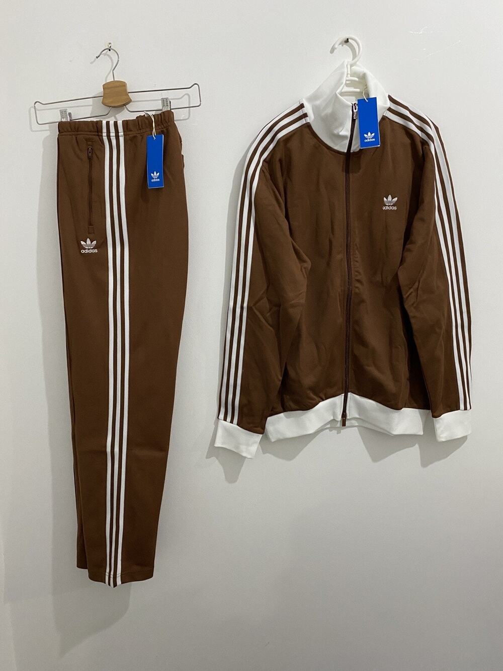 Adidas Originals Classics Beckenbauer Tracksuit Preloved Brown White Size L